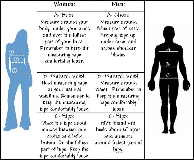 One Size Too Big Measurements