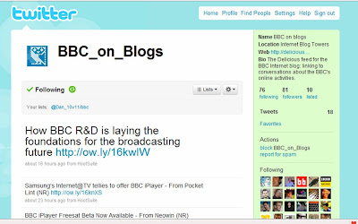 Tracking the BBC on blogs using Twitter