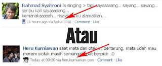 Update Status di Facebook Via Blog / Website, Via Hati atau Via Terserah Kamu