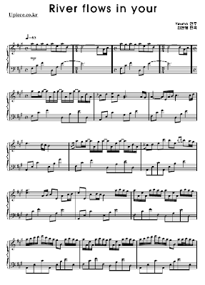 music sheet for river flows in you