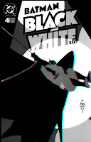 Batman Black and White in 3D Batman swinging