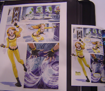 Girl Comics original art versus final print Picture of Inhumans