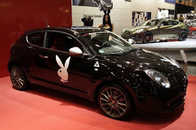 Essen 2010 Live - Alfa Romeo MiTo with Playboy bunny is a sweet