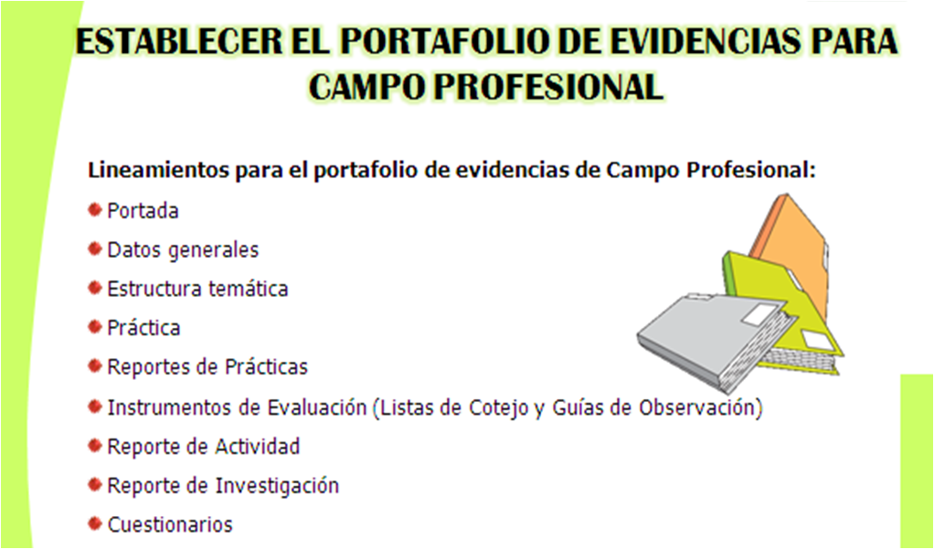 Lineamientos para el portafolio de Evidencias de asignaturas básicas Lineamientos para el portafolio de Evidencias de asignaturas básicas