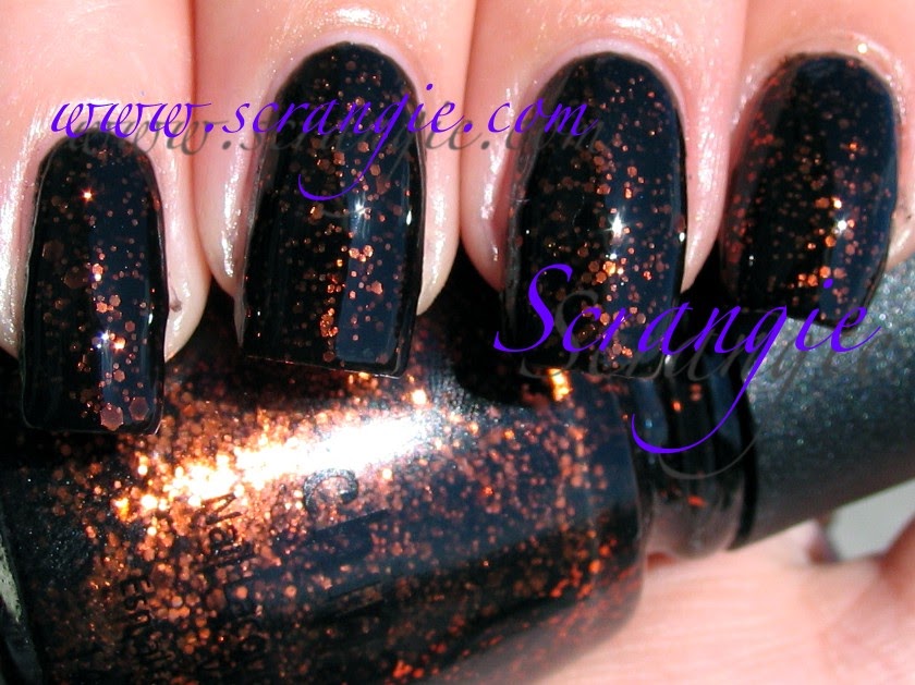 Scrangie China Glaze Halloween Glitters plus New Matte Magic topcoat