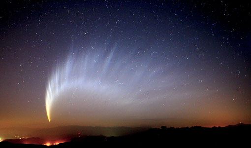 Cometa sobre Santiago de Chile