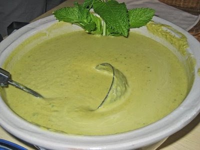 Chilled Pea Soup with Mint
