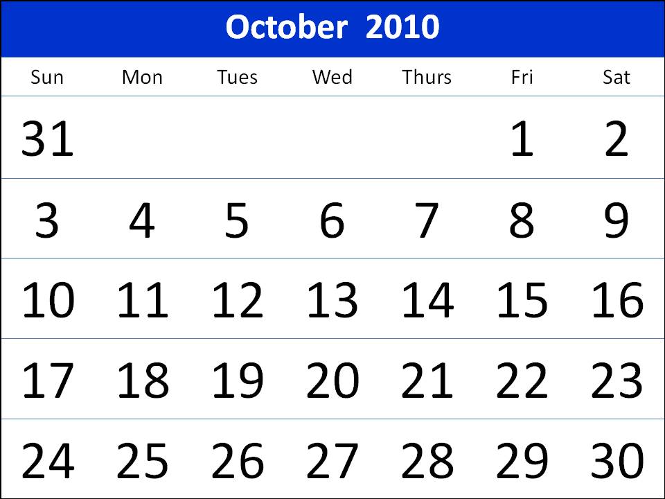 2010 october calendar. 2010 october calendar. in