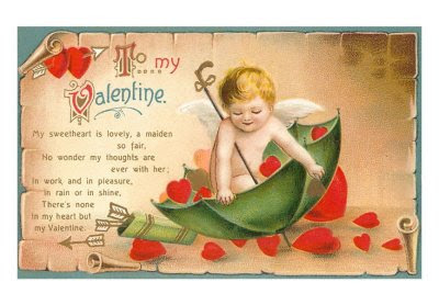Valentine day poem card