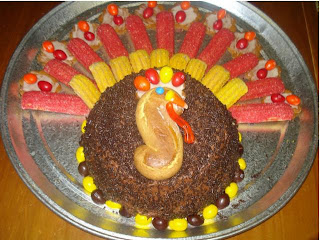 thanksgiving turkey shape cake picture