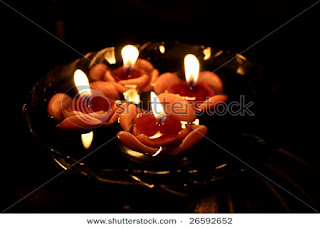 floating candles for diwali