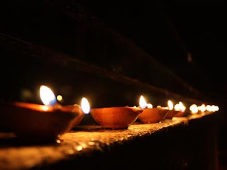Row of Diyas Diwali Card