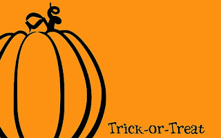 orange trick or treat backgrounds