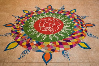 colorful diwali rangoli