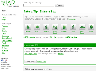 Tip Jar - Take a Tip. Share a Tip. Tip Jar