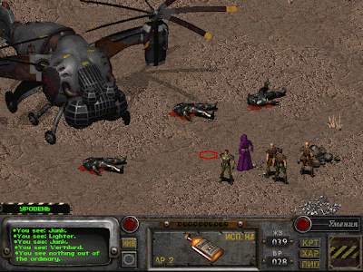 Fallout 2: Трупы патруля Анклава и Vertibird
