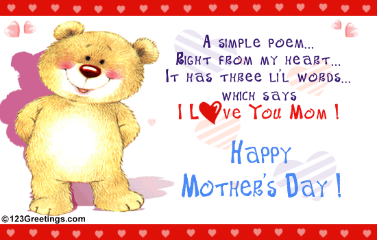short mothers day poems from