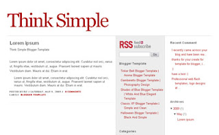 Think Simple Blogger Template