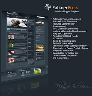 Falkner Press Magazine Style blogger template