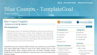 Blue Cosmos Blogger Template