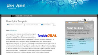 Blogger Template Blue Spiral