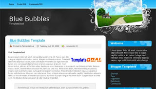 Blogger Template Blue Bubbles