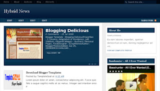 Blogger Template Hybrid News