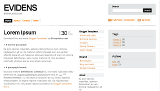 Blogger Template Evidens White