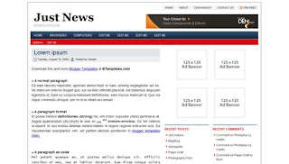 Just News Blogger Template