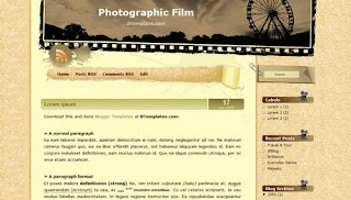 Photographic Film Blogger Template