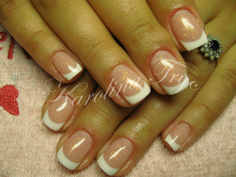 Beautiful Nail Art Natural Nails Uv Gel Overlay French Natural Nails Uv Gel Overlay French