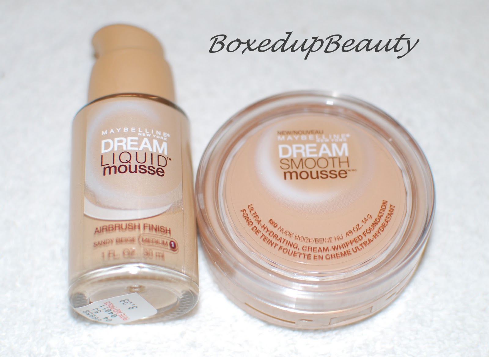 Boxed Up Beauty Maybelline Dream Mousse foundations a review