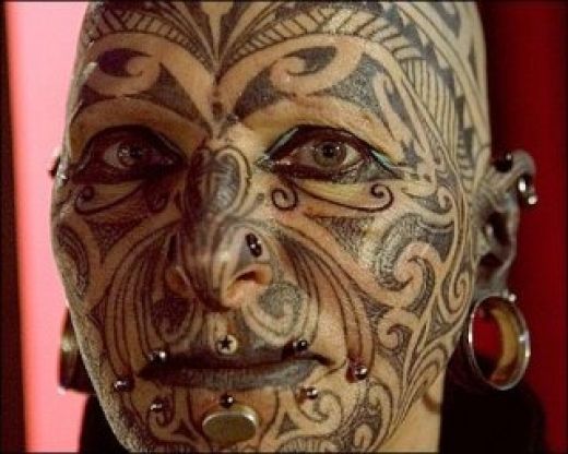 old people with tattoos. Weird Piercings And Tattoos