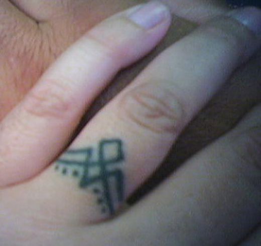 Size:400x393 - 38k: Tattoo Hand Fingers Finger Tattoos
