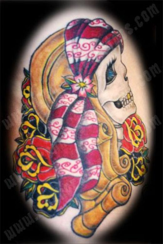 girly skull tattoo designs cute skull tattoos. girly skull tattoo designs