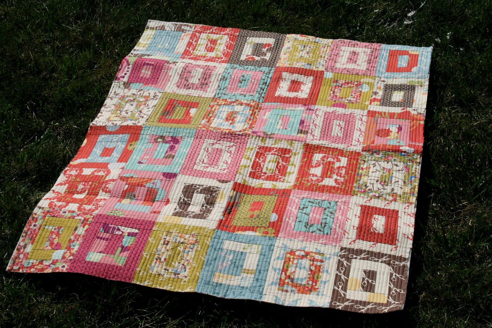 A Quilting Jewel Wonderland Honeybun Quilt is Quilted