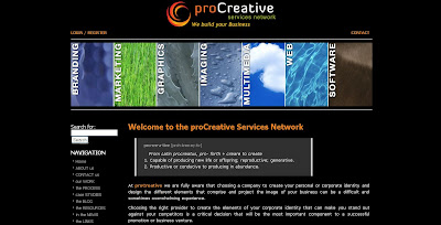 Screenshot of proCreative's website