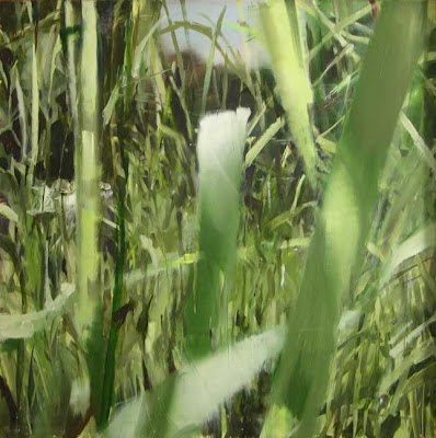 Alex Kanevsky - Landscape with grass - oil on board - 24x24 in - 2005