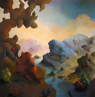 Gerry Snyder - Fixation of Belief - oil on wood panel - 48x48 in - 2009