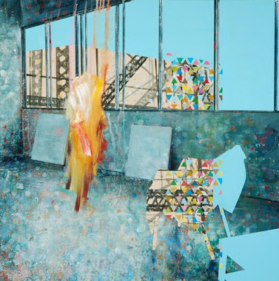 Rafael Sottolichio - De la Série Intérieurs - Intérieurs No. 2 - huile et acrylique sur toile - 77x77 cm - 2006
