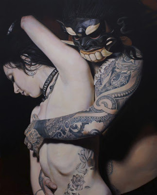 Mauro Maugliani - Embrace - olio su tela - 100x80 cm - 2009@Facebook