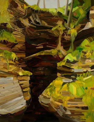 Claire Sherman - Crevice - oil on canvas - 108x84 in - 2008@Kavi Gupta Gallery