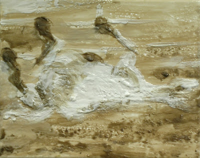 Tim Schouten - Untitled No. 34 (In the Absence of Horses ) - oil, pigment, beeswax, microcrystalline wax, dammar resin on canvas