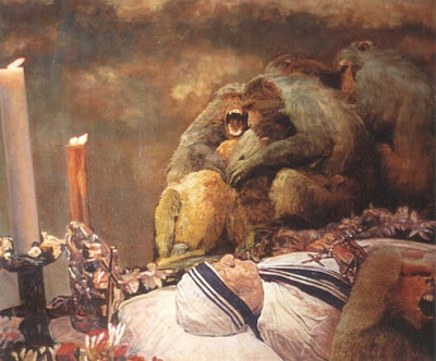 Luca Del Baldo - Toddkammer Serie - IV Mother Teresa - oil on canvas - 120x100 cm - 2007