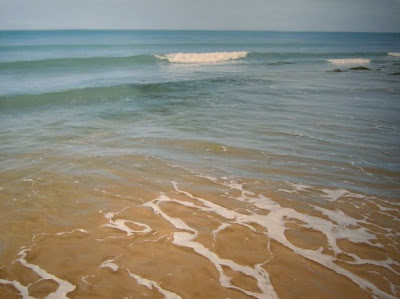 Carlos Garcia Roman - Playa con rocas - oleo/lienzo - 97x130 cm
