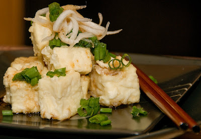 tempura fryer
on ... appetizer. Soft Tofu, tempura mix, egg white, green onions, and oil