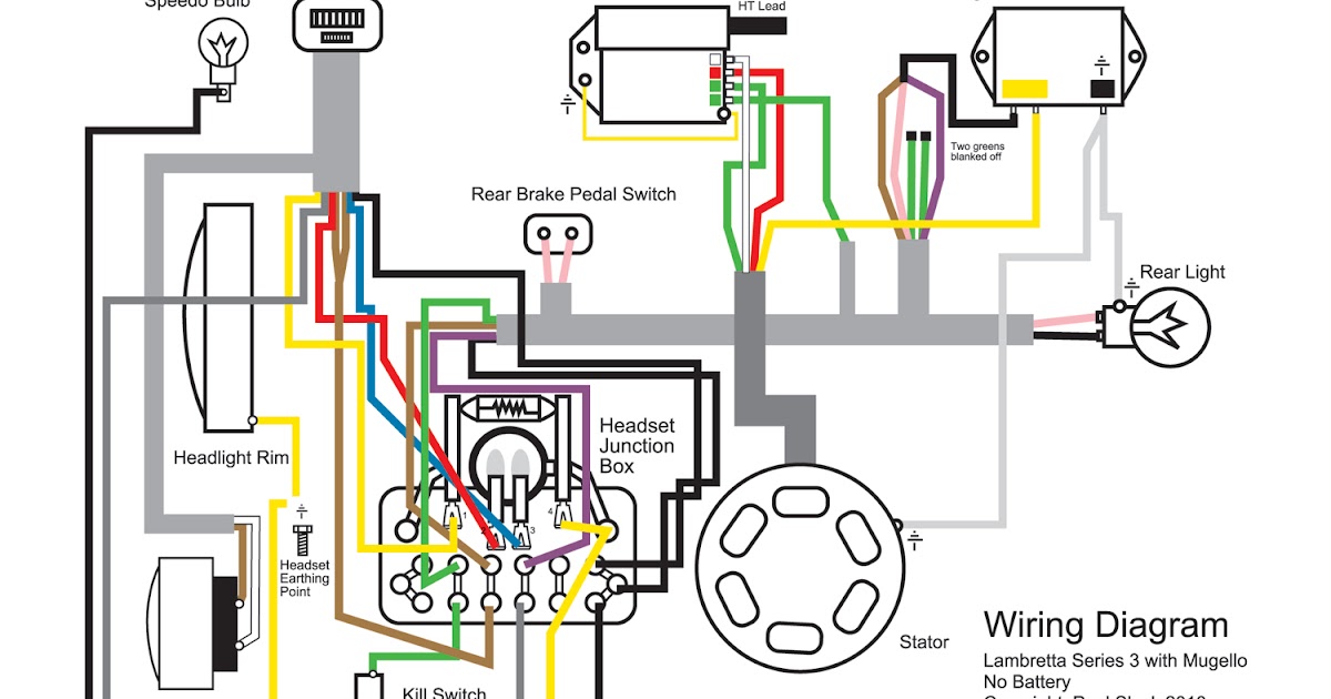 Lambretta Restoration: Wiring Diagram for Mugello 12 Volt Upgrade