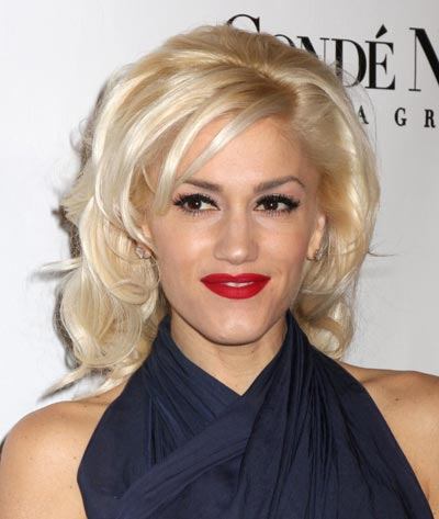 Red lipstick and black gwen stefani no makeup. Red lipstick and black
