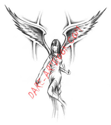 angel tattoo design 2