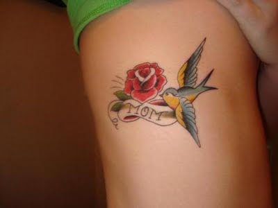 human heart tattoos. human heart tattoo. love birds